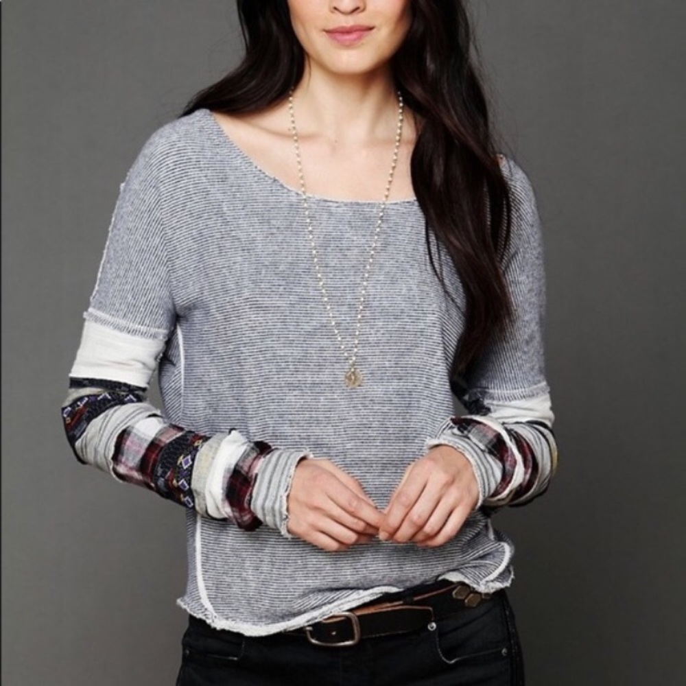 ❤️We The Free People Patchwork Thermal Top